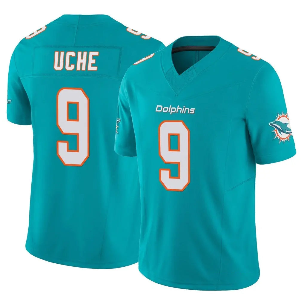 Choea M.Dolphins #9 Joshua Uche Player Aqua Limited Vapor F.U.S.E. Home Game Stitched Jerseys