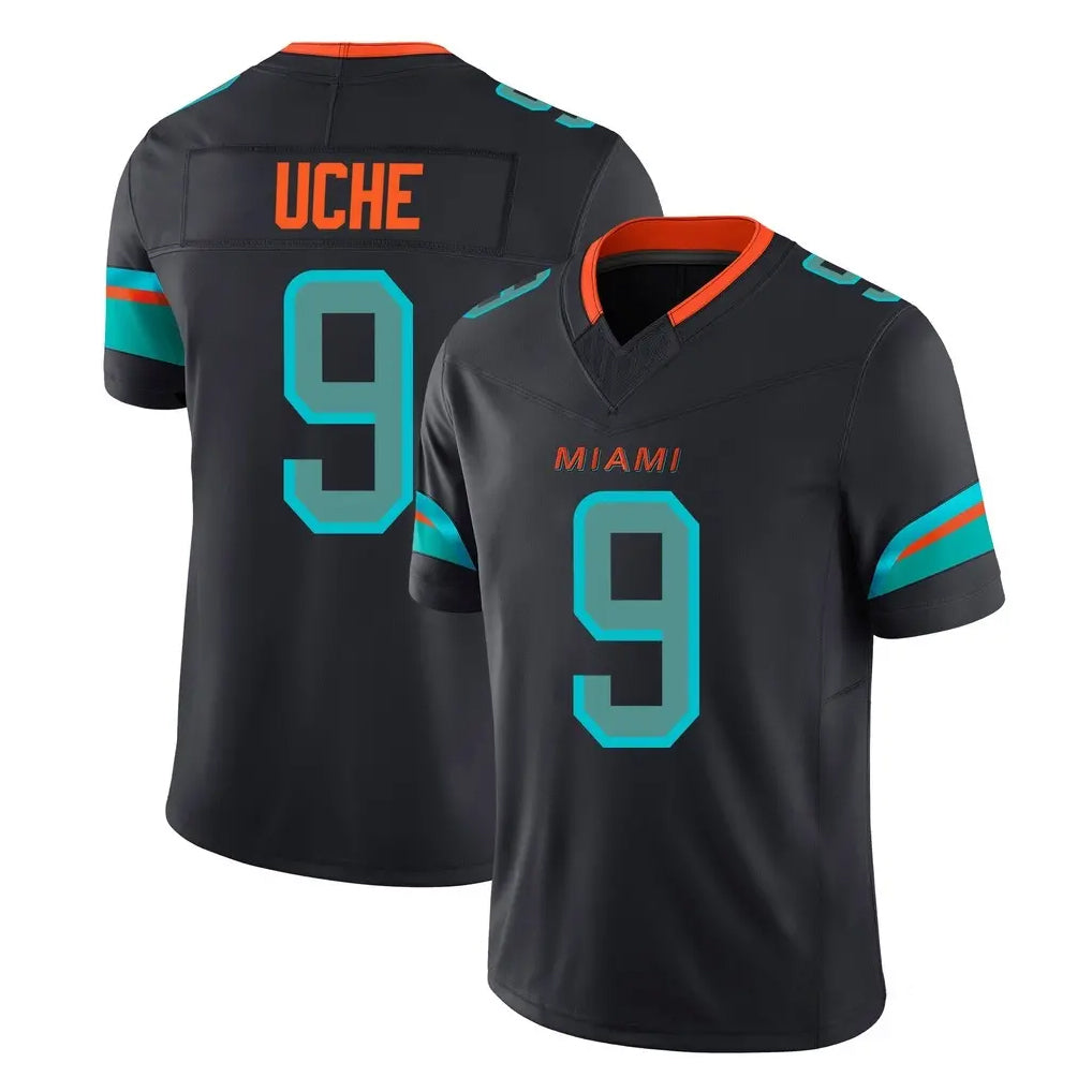 Choea M.Dolphins #9 Joshua Uche Player Black Limited Pitch Rivalries Collection Home Game Stitched Jerseys