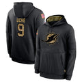 Choea M.Dolphins #9 Joshua Uche Player Black Salute to Service Hoodies Limited Game Stitched Jerseys
