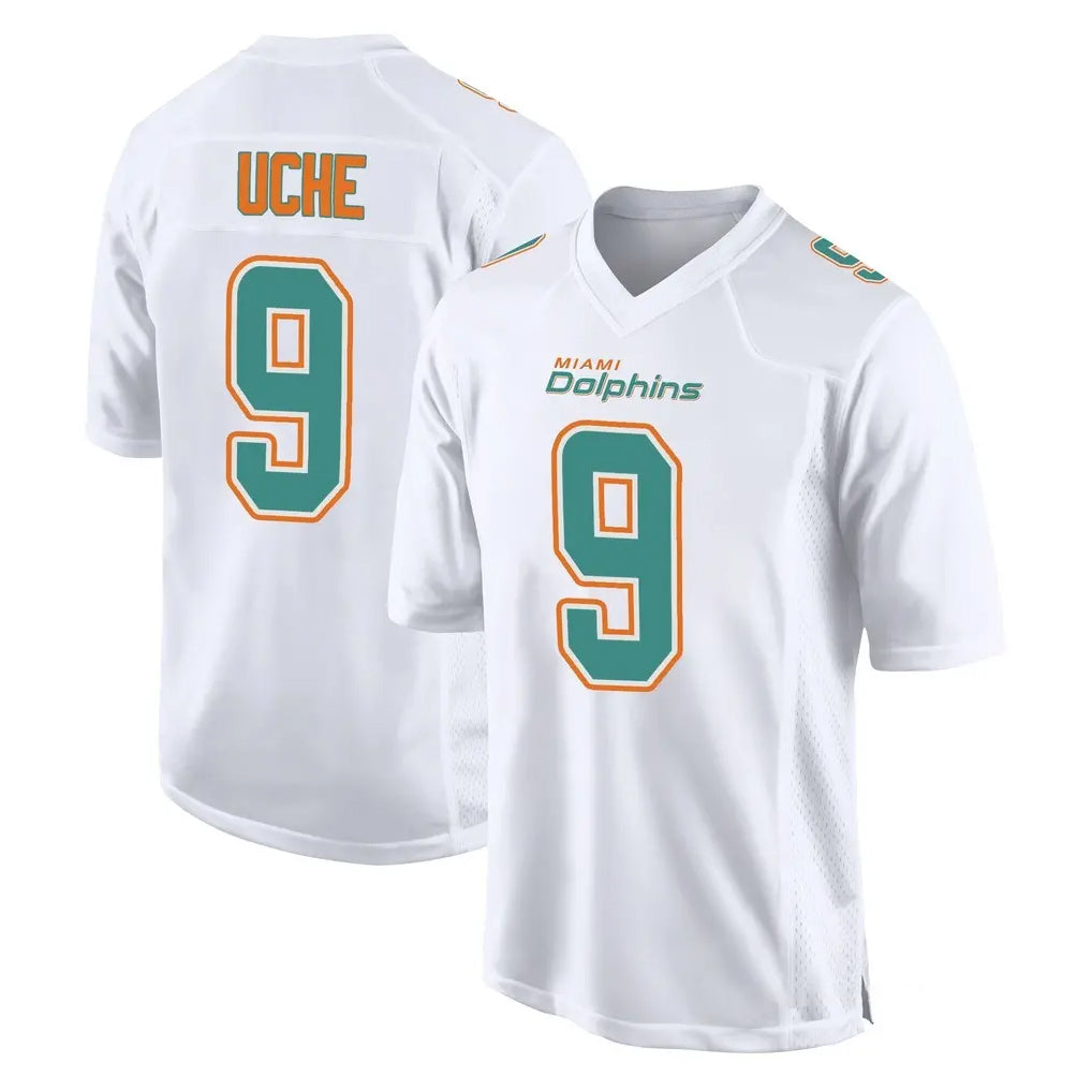 Choea M.Dolphins #9 Joshua Uche Player White Fashion Home Game Stitched Jerseys