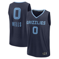Choea M.Grizzlies #0 Jaylen Wells Navy Fast Break Replica Player Stitched Jerseys- Icon Edition