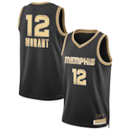 Choea M.Grizzlies #12 Ja Morant Black Select Series Swingman Stitched Jerseys