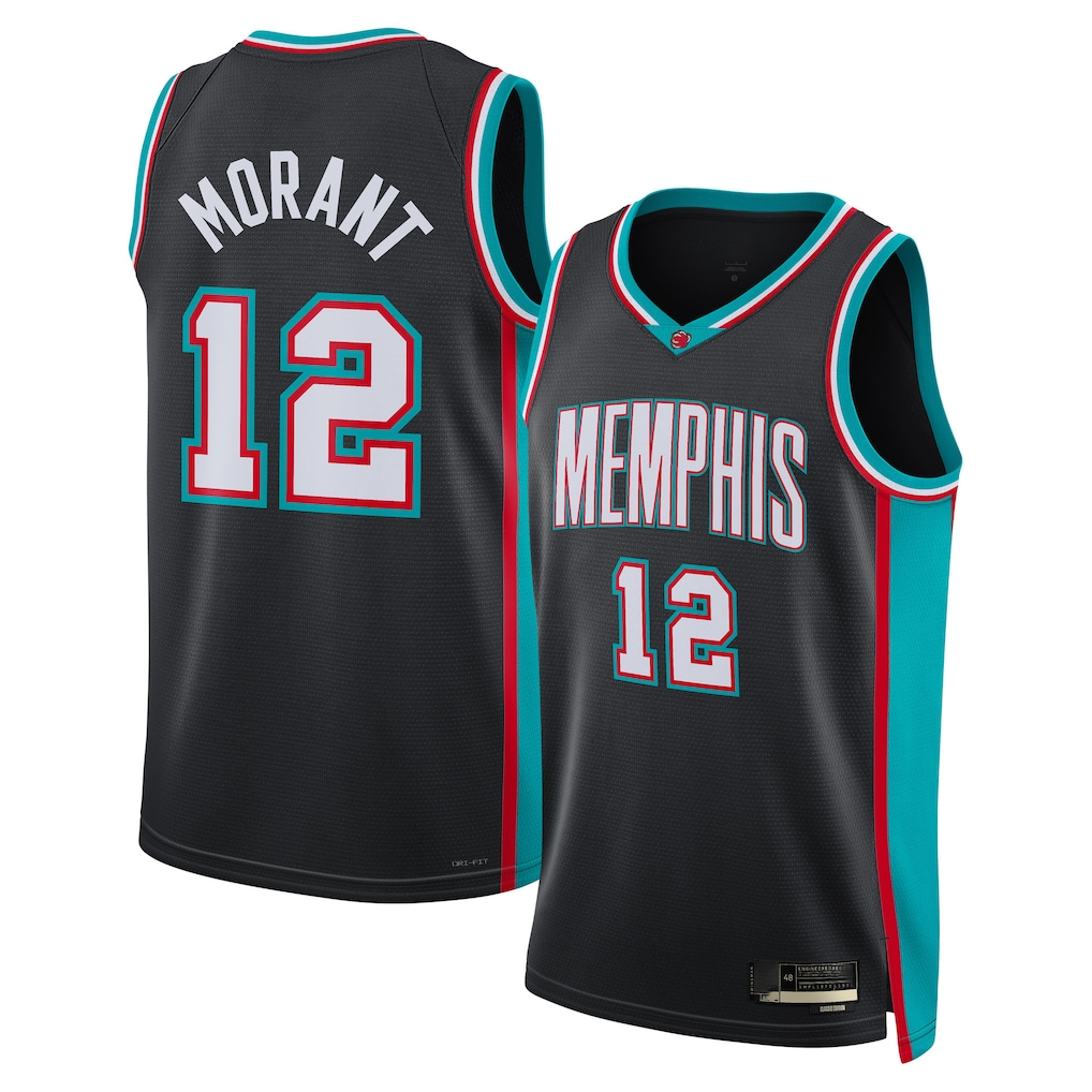 Choea M.Grizzlies #12 Ja Morant Black Swingman Stitched Jerseys- Classic Edition