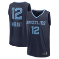 Choea M.Grizzlies #12 Ja Morant Navy Fast Break Replica Player Stitched Jerseys- Icon Edition