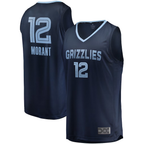 Choea M.Grizzlies #12 Ja Morant Navy Fast Break Replica Stitched Jerseys- Icon Edition