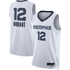 Choea M.Grizzlies #12 Ja Morant White Swingman Stitched Jerseys- Association Edition