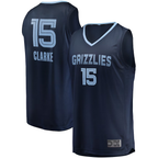 Choea M.Grizzlies #15 Brandon Clarke Navy Fast Break Replica Stitched Jerseys- Icon Edition