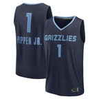Choea M.Grizzlies #1 Scotty Pippen Jr. Navy Fast Break Replica Player Stitched Jerseys- Icon Edition
