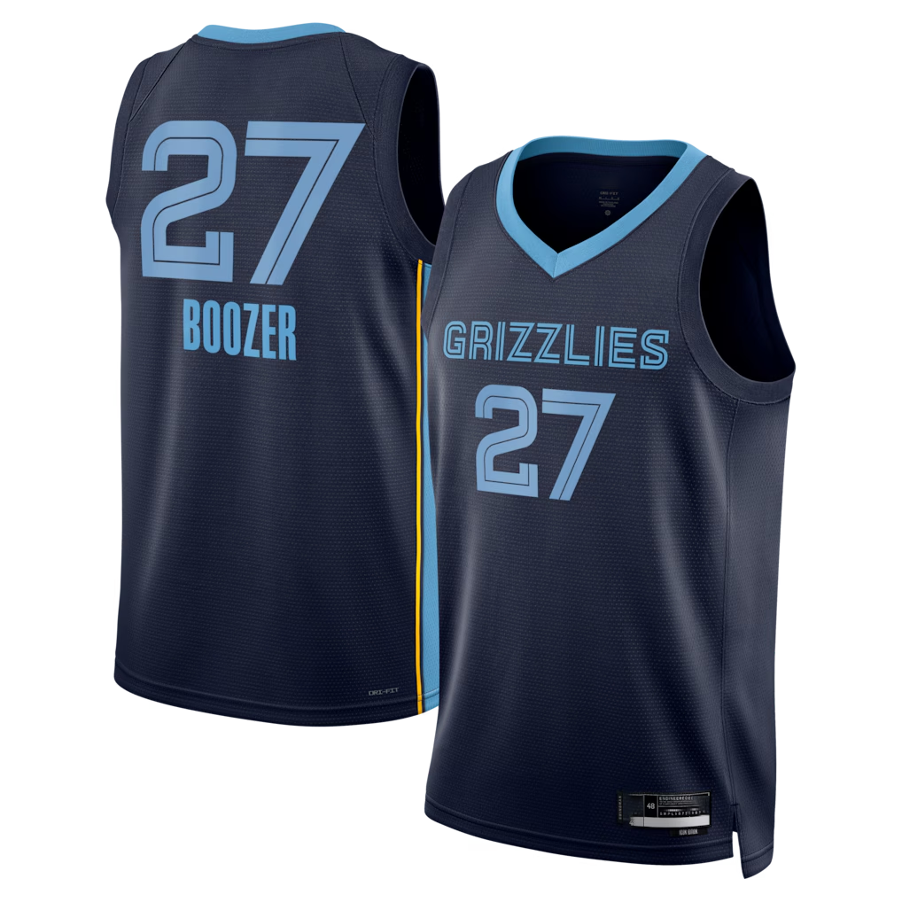 Choea M.Grizzlies #27 Cameron Boozer Navy 2026 Draft Swingman Stitched Jerseys- Icon Edition