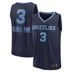 Choea M.Grizzlies #3 Kentavious Caldwell-Pope Navy Fast Break Replica Player Stitched Jerseys- Icon Edition