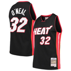 Choea M.Heat #32 Shaquille O'Neal Mitchell & Ness Black Hardwood Classics Swingman Jerseys
