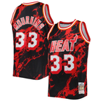 Choea M.Heat #33 Alonzo Mourning Mitchell & Ness Black 1996-1997 Hardwood Classics Marble Swingman Jerseys