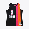 Choea M.Heat #3 Dwyane Wade Mitchell & Ness Black 2005-06 Hardwood Classics Authentic Jerseys