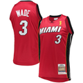 Choea M.Heat #3 Dwyane Wade Mitchell & Ness Red 2005-06 Hardwood Classics Authentic Jerseys