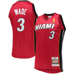 Choea M.Heat #3 Dwyane Wade Mitchell & Ness Red 2005-06 Hardwood Classics Authentic Jerseys