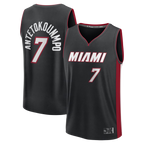 Choea M.Heat #7 Giannis Antetokounmpo Black Fast Break Jerseys - Icon Edition