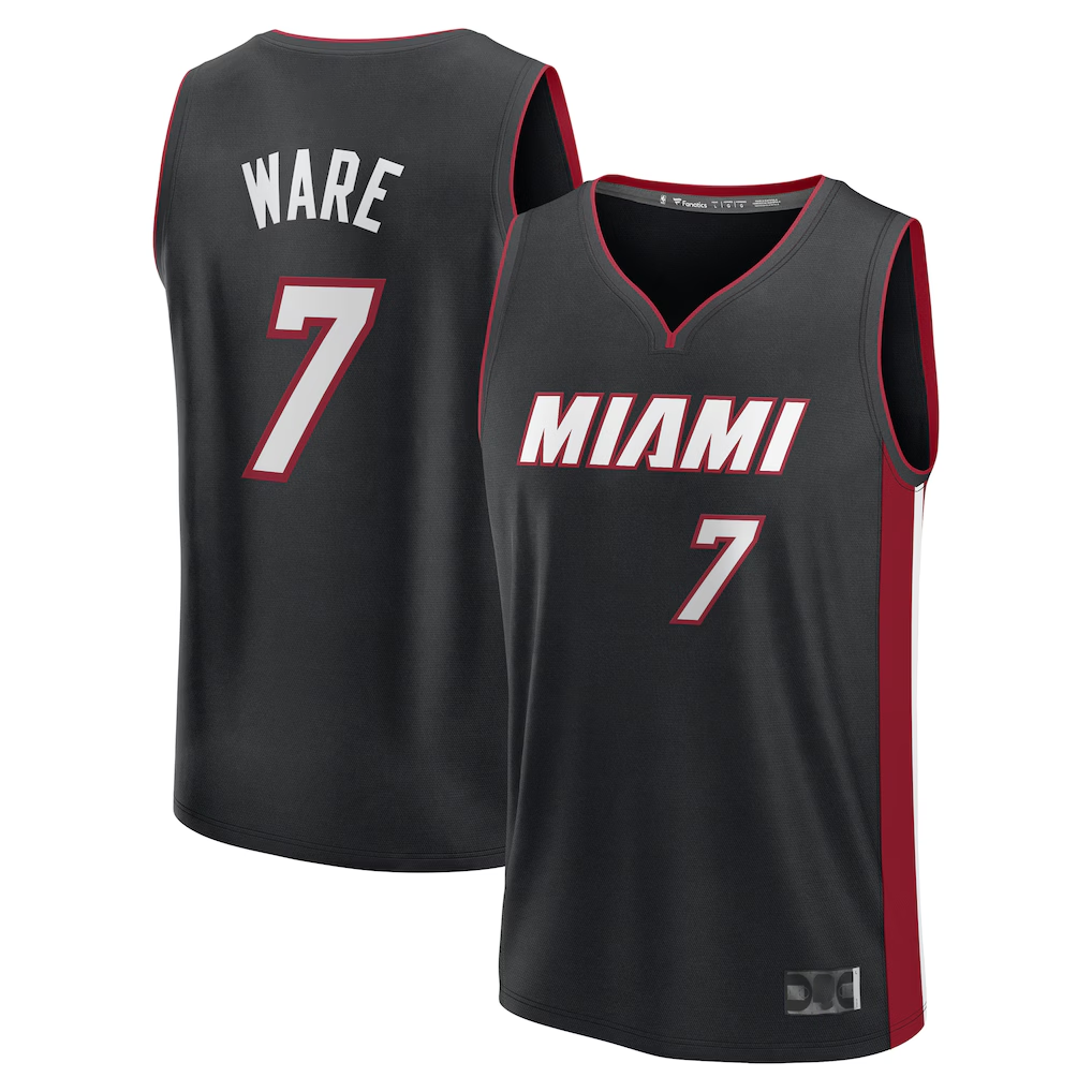 Choea M.Heat #7 Kel'el Ware Black Fast Break Replica Player Jerseys - Icon Edition
