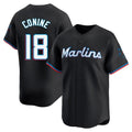 Choea M.Marlins #18 Griffin Conine Player Black Home Limited Stitched Jerseys