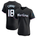 Choea M.Marlins #18 Griffin Conine Player Black Vapor Home Limited Elite Stitched Jerseys