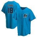 Choea M.Marlins #18 Griffin Conine Player Blue Home Game Stitched Jerseys