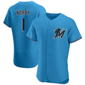 Choea M.Marlins #1 Connor Norby Player Blue Home Limited Elite Stitched Jerseys