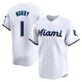 Choea M.Marlins #1 Connor Norby Player White Home Limited Stitched Jerseys