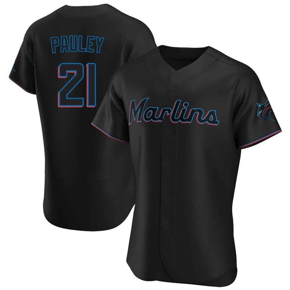 Choea M.Marlins #21 Graham Pauley Player Black Home Limited Elite Stitched Jerseys