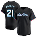Choea M.Marlins #21 Graham Pauley Player Black  Home Limited Stitched Jerseys