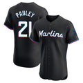 Choea M.Marlins #21 Graham Pauley Player Black Vapor Home Limited Elite Stitched Jerseys