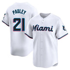 Choea M.Marlins #21 Graham Pauley Player White  Home Limited Stitched Jerseys