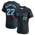 Choea M.Marlins #22 Sandy Alcantara Player Black City Connect Home Limited Elite Stitched Jerseys