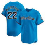 Choea M.Marlins #22 Sandy Alcantara Player Blue Home Limited Stitched Jerseys