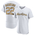 Choea M.Marlins #22 Sandy Alcantara Player Gold  Home Limited Elite Stitched Jerseys