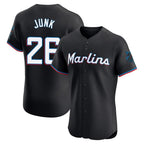 Choea M.Marlins #26 Janson Junk Player Black Vapor Home Limited Elite Stitched Jerseys
