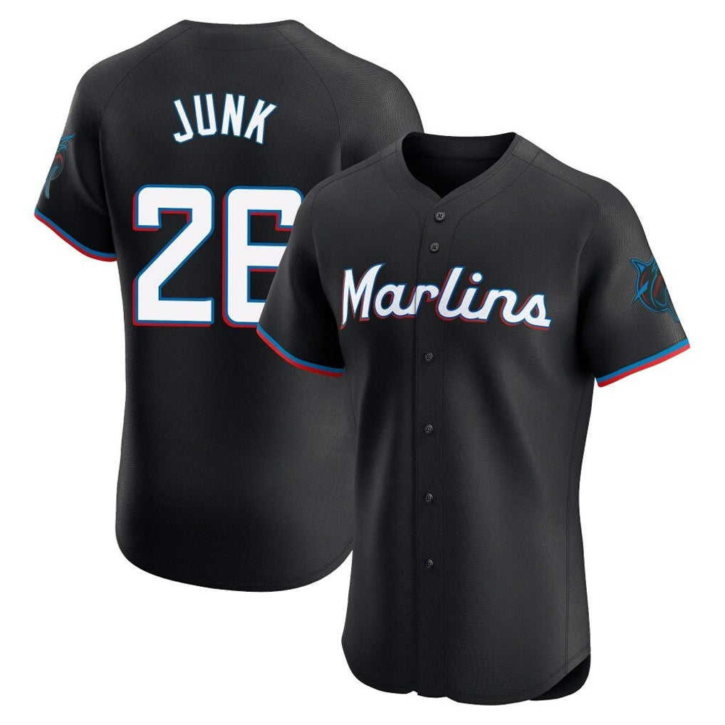 Choea M.Marlins #26 Janson Junk Player Black Vapor Home Limited Elite Stitched Jerseys