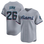 Choea M.Marlins #26 Janson Junk Player Gray Home Limited Stitched Jerseys