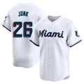 Choea M.Marlins #26 Janson Junk Player White Home Limited Stitched Jerseys