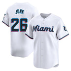 Choea M.Marlins #26 Janson Junk Player White Home Limited Stitched Jerseys