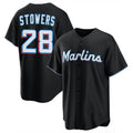 Choea M.Marlins #28 Kyle Stowers Player Black  Home Game Stitched Jerseys