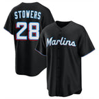 Choea M.Marlins #28 Kyle Stowers Player Black  Home Game Stitched Jerseys