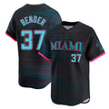 Choea M.Marlins #37 Anthony Bender Player Black City Connect Home Limited Stitched Jerseys
