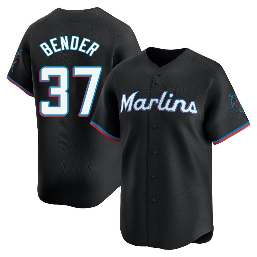 Choea M.Marlins #37 Anthony Bender Player Black  Home Limited Stitched Jerseys