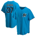 Choea M.Marlins #37 Anthony Bender Player Blue Home Game Stitched Jerseys