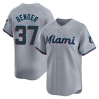 Choea M.Marlins #37 Anthony Bender Player Gray Home Limited Stitched Jerseys