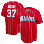 Choea M.Marlins #37 Anthony Bender Player Red City Connect Home Game Stitched Jerseys