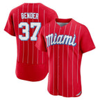 Choea M.Marlins #37 Anthony Bender Player Red City Connect Home Limited Elite Stitched Jerseys