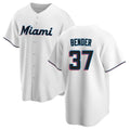 Choea M.Marlins #37 Anthony Bender Player White  Home Game Stitched Jerseys