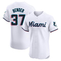 Choea M.Marlins #37 Anthony Bender Player White  Home Limited Elite Stitched Jerseys
