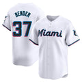 Choea M.Marlins #37 Anthony Bender Player White  Home Limited Stitched Jerseys