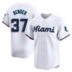 Choea M.Marlins #37 Anthony Bender Player White  Home Limited Stitched Jerseys
